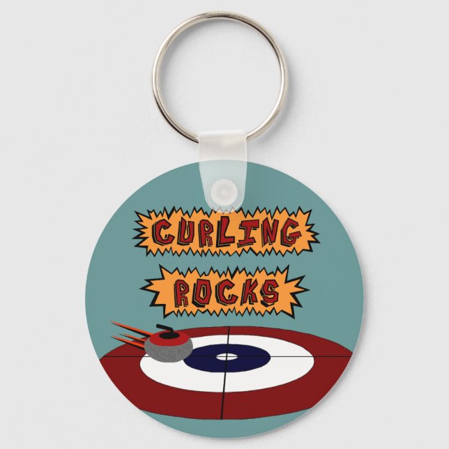 Curling Rocks Key Ring (Front)