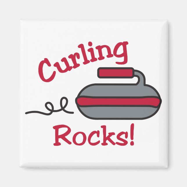 Curling Rocks Magnet (Front)