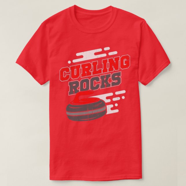 Curling Rocks T-Shirt (Design Front)