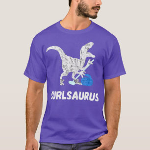 Curling Saurus Dinosaurs Curling T Re Winter T-Shirt