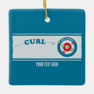 Curling sheet Curling stones Ceramic Ornament