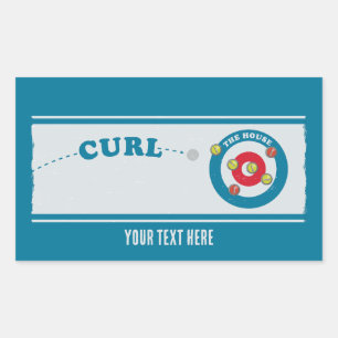 Curling sheet Curling stones Rectangular Sticker