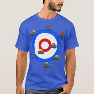 Curling sheet with Rocks and brooms T-Shirt