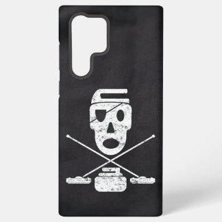 Curling Skull & Brooms Jolly Roger Samsung Galaxy Case