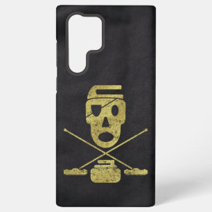 Curling Skull & Brooms Jolly Roger Samsung Galaxy Case