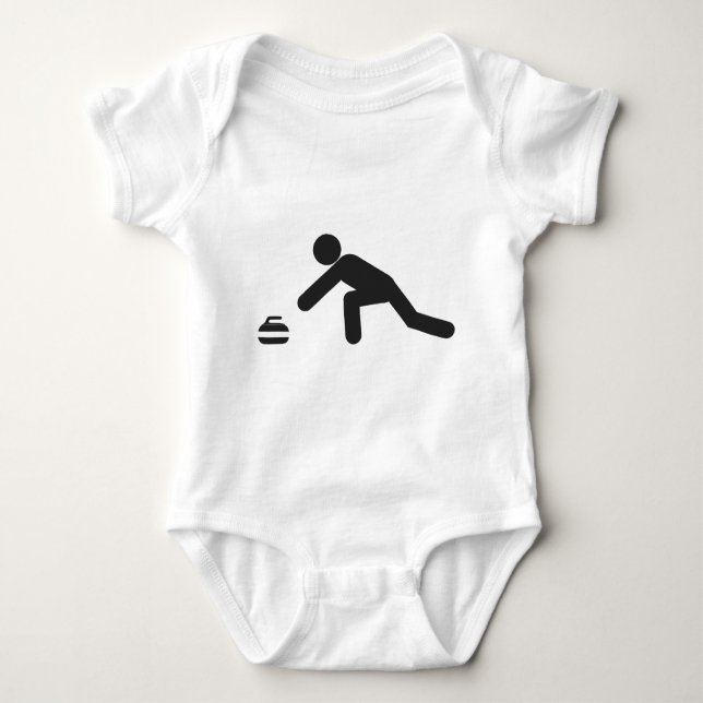 Curling slide baby bodysuit (Front)