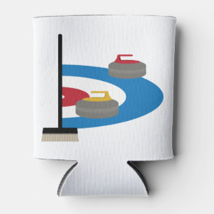 Curling Sport Can Cooler