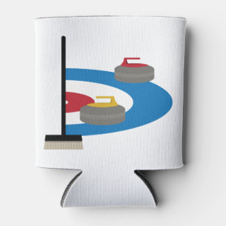 Curling Sport Can Cooler