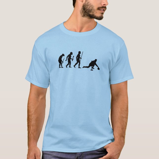 Curling Sport Evolution T-Shirt (Front)