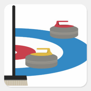 Curling Sport Square Sticker