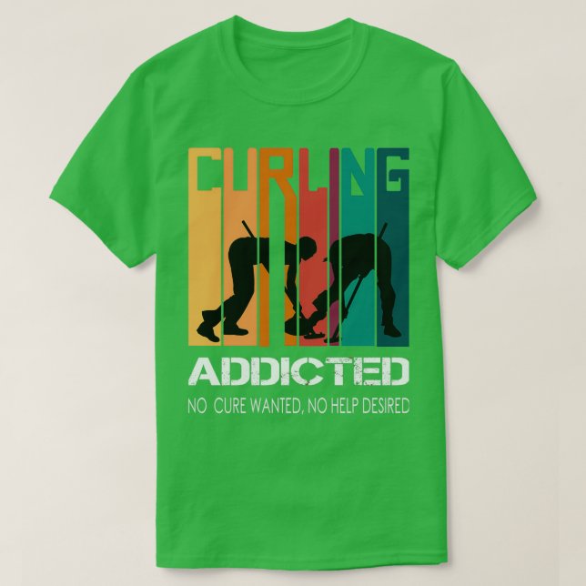 Curling Sports Curler Broom Rock Stone Curlers T-Shirt (Design Front)