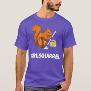 Curling Squirrels Curler Rodent Winter Sport T-Shirt