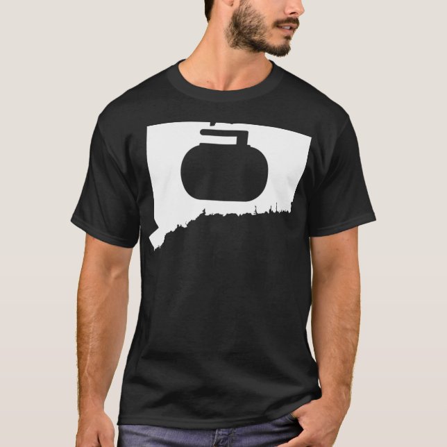 Curling  State of Connecticut T-Shirt (Front)
