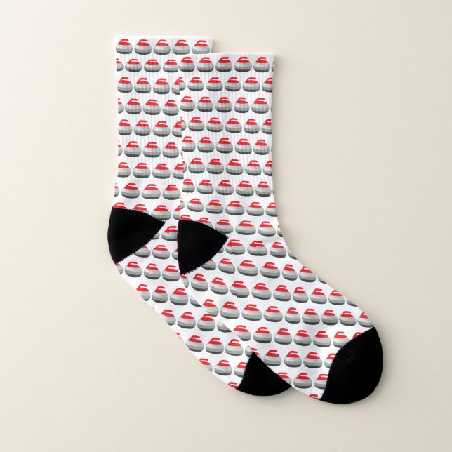Curling Stone Pattern Socks (Pair)