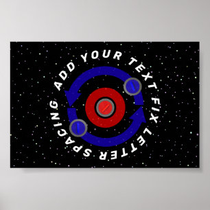 Curling Stone rolling like the Earth's orbit Poster