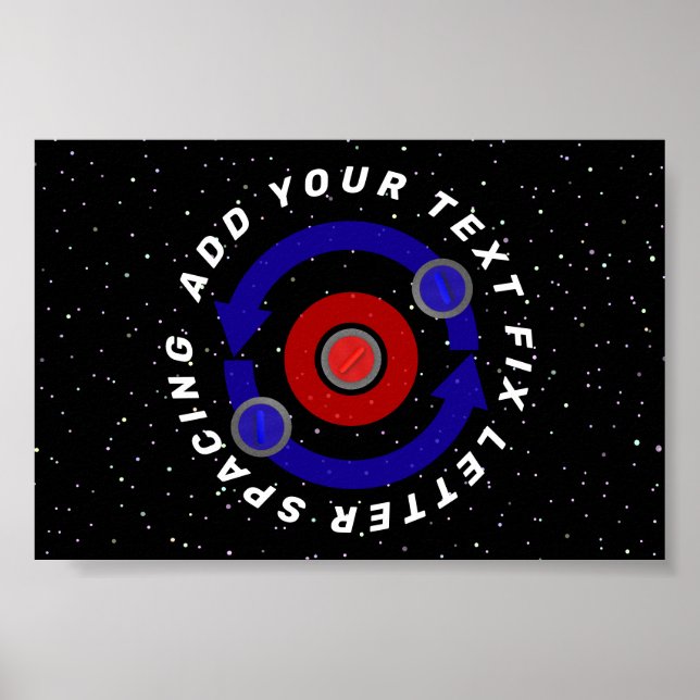 Curling Stone rolling like the Earth's orbit Poster (Front)