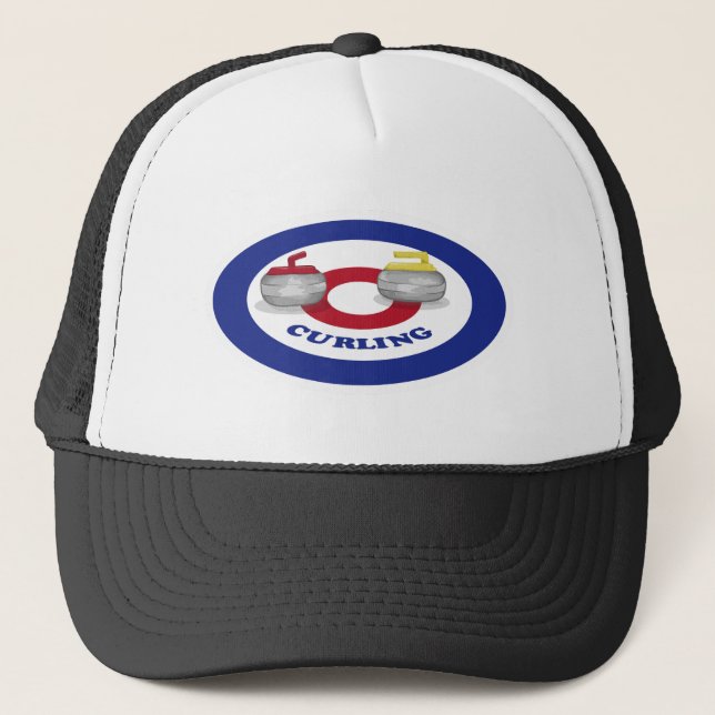 Curling stone trucker hat (Front)