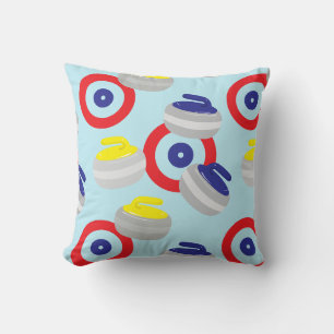 Curling Stones and Targets Pattern Cushion