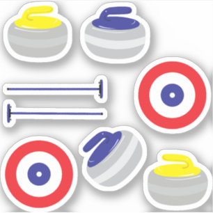 Curling Stones, Brooms and Targets