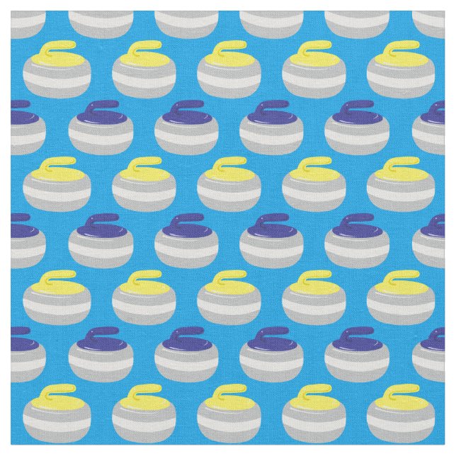 Curling Stones Pattern Fabric (Close Up)