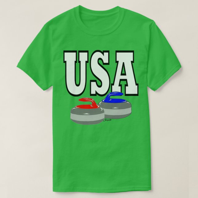 CURLING STONES USA T-Shirt (Design Front)