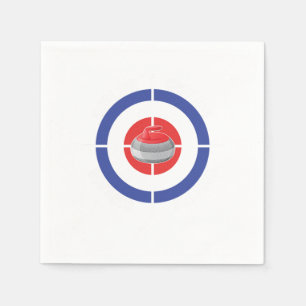 Curling Target Ice Chess Boules Shuffleboard Gift Napkin