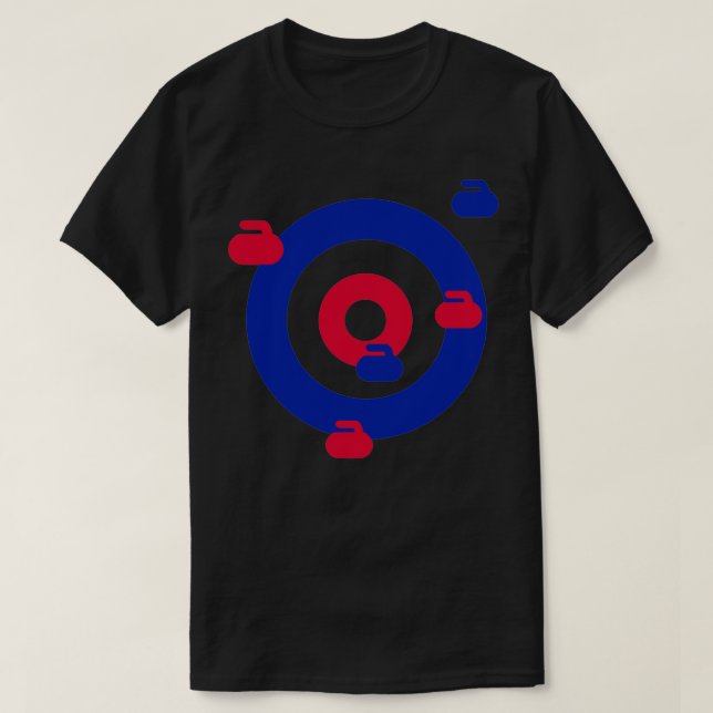 Curling target stones T-Shirt (Design Front)