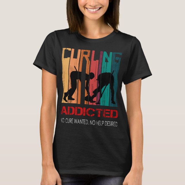 Curling Team Sports Curling Stone Rock Curler T-Shirt (Front)