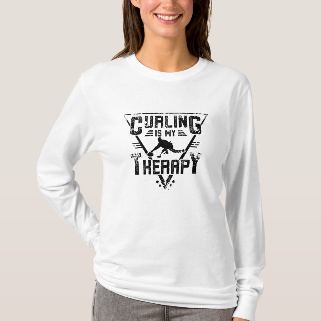 Curling Therapy T-Shirt (Front)