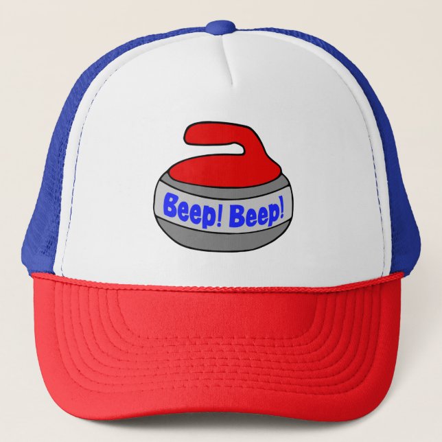 Curling Towel Beep! Beep! Trucker Hat (Front)