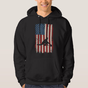 Curling Usa American Flag Curling Stone Rock  Wome Hoodie