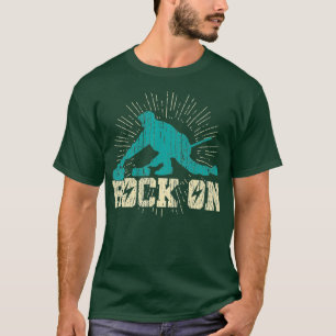 Curling Vintage Rock On Funny Winter Sports Fan T-Shirt