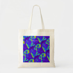 curling waves Thunder_Cove blue/green Tote Bag