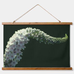 Curling White Wildflower Hanging Tapestry