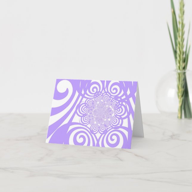 Curls and Swirls - Periwinkle Card (Front)
