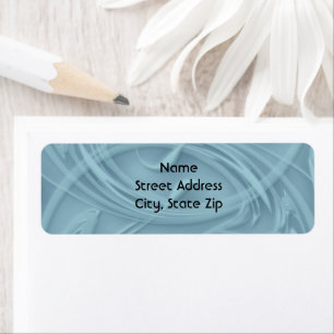 Curls Over Blue Return Address Label