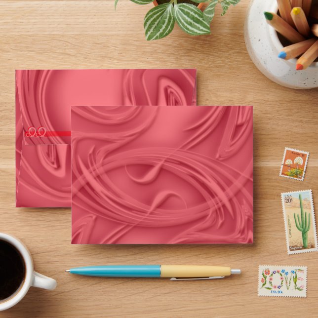 Curls Over Red Envelopes (Desk)