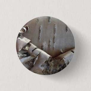 Curly Birch Bark Tree Rustic 3 Cm Round Badge