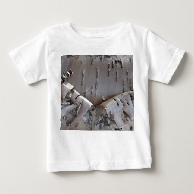 Curly Birch Bark Tree Rustic Baby T-Shirt (Front)