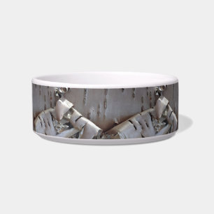 Curly Birch Bark Tree Rustic Ceramic Pet Bowl