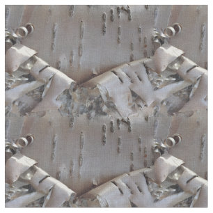 Curly Birch Bark Tree Rustic Fabric