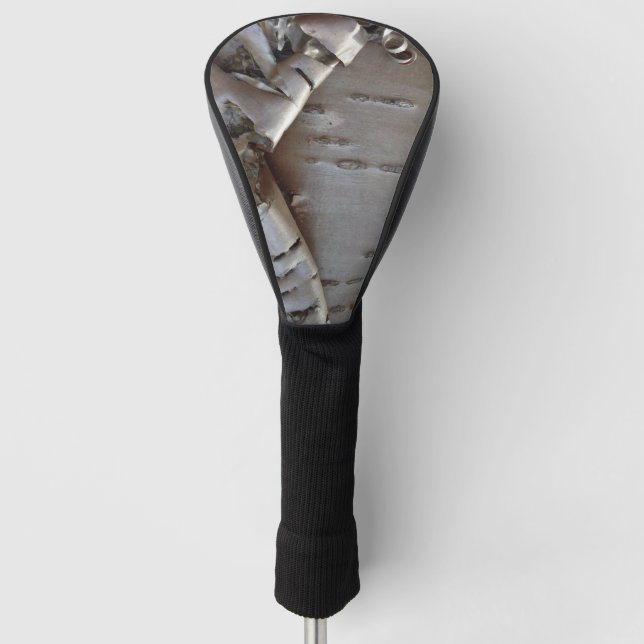 Curly Birch Bark Tree Rustic Golf Head Cover (Front)