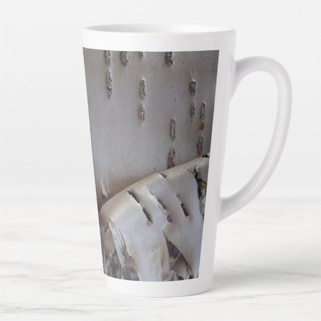 Curly Birch Bark Tree Rustic Latte Mug (Right)