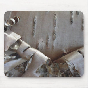 Curly Birch Bark Tree Rustic Mouse Pad