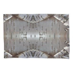 Curly Birch Bark Tree Rustic Pillowcase