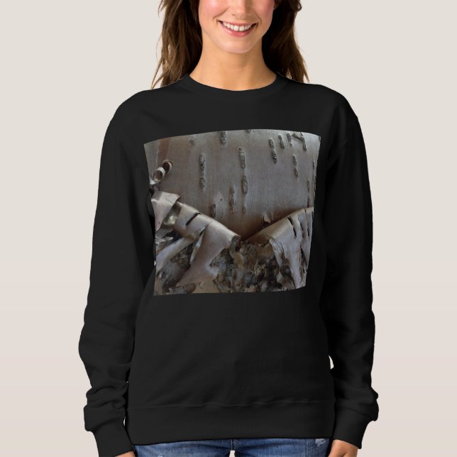 Curly Birch Bark Tree Rustic Sweatshirt (Front)
