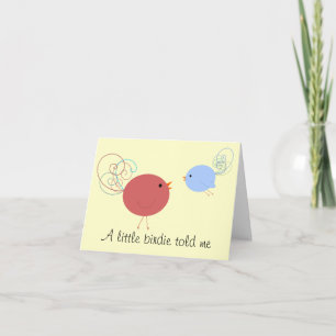 Curly Birdies Greeting Card