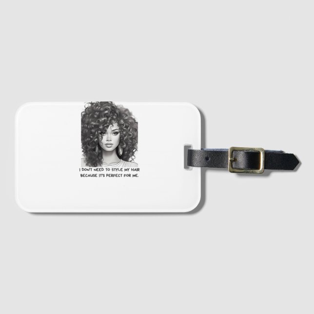 Curly Brunette Beauty  Luggage Tag (Front Horizontal)
