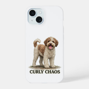 Curly Chaos Lagotto Romagnolo iPhone 15 Case