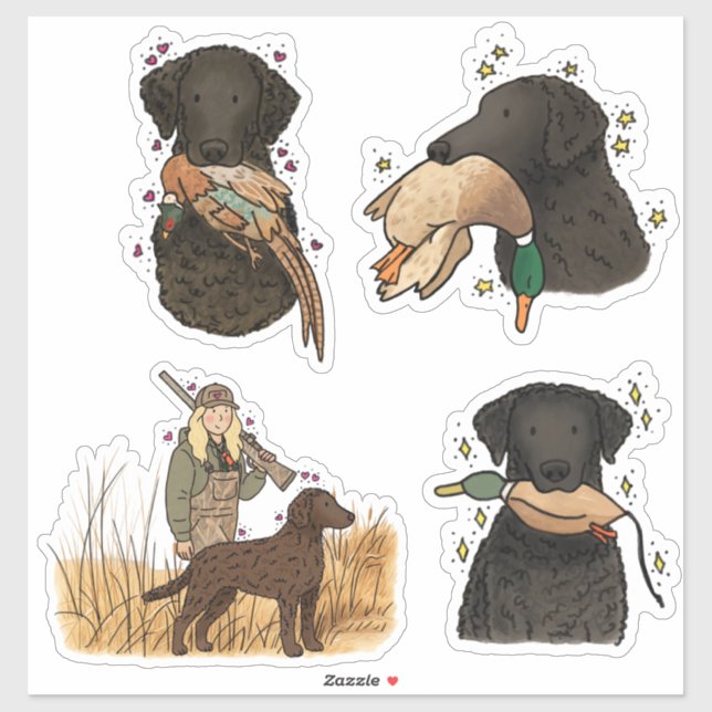 Curly Coated Retriever Car Decal (Sheet)